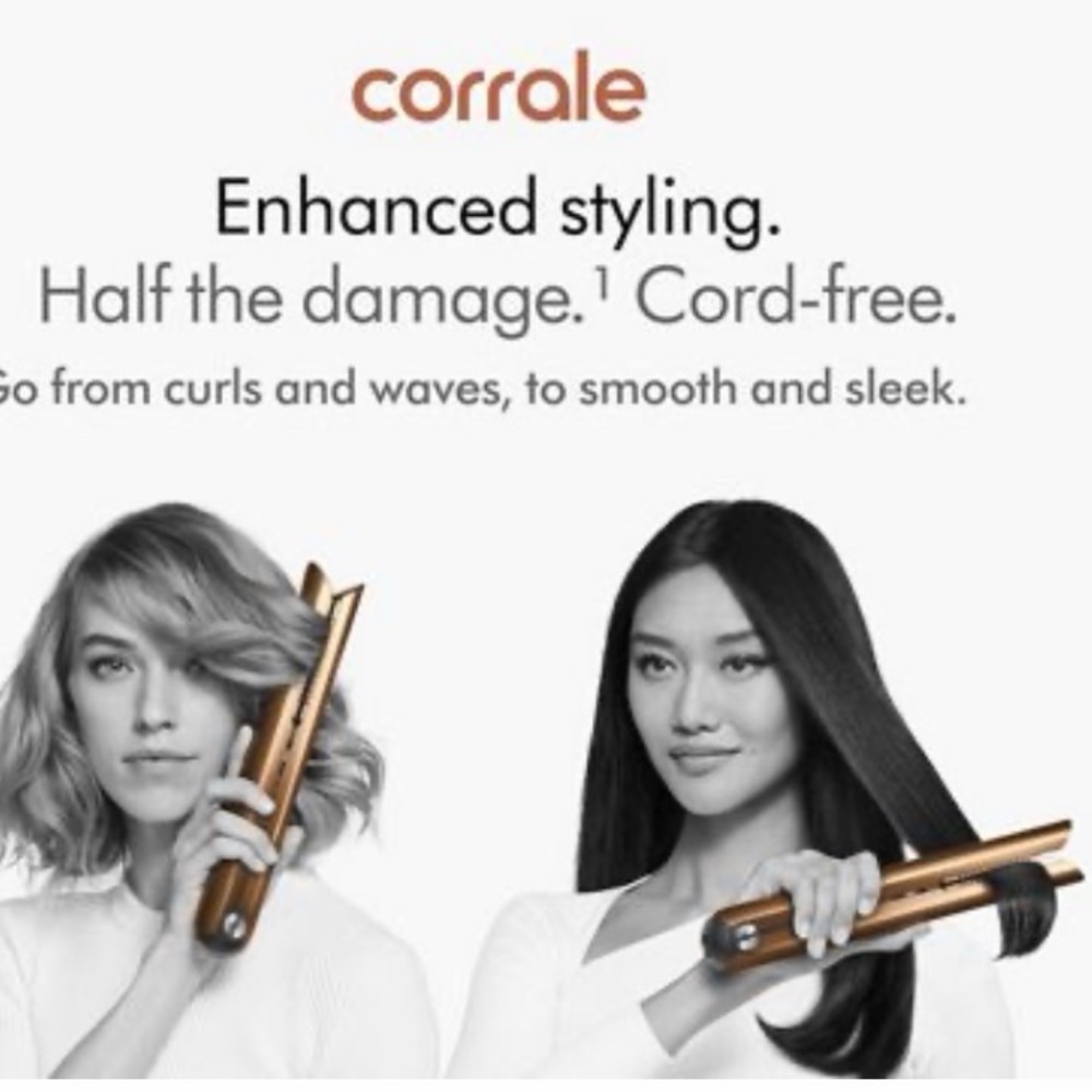 New Dyson Corrale™ straightener (Copper/Nickel) full size cordless flatiron. - Picture 6 of 9